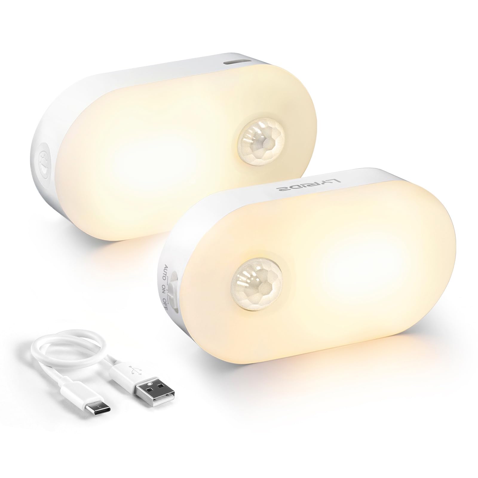 Veilleuse LED à Détection de Mouvement – Rechargeable USB